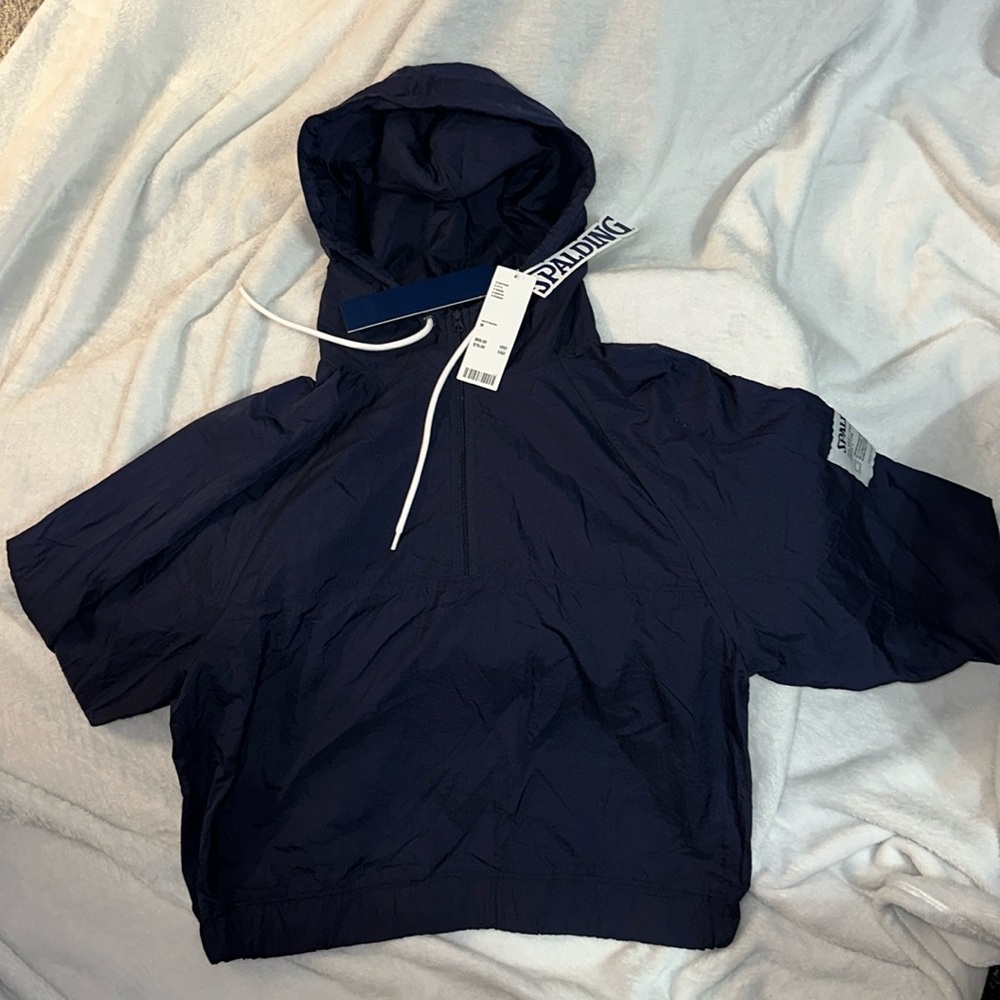Brand New Spalding crop pullover windbreaker